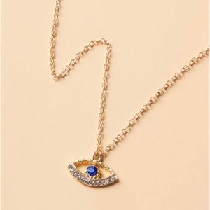 Dainty Gold Evil Eye Necklace